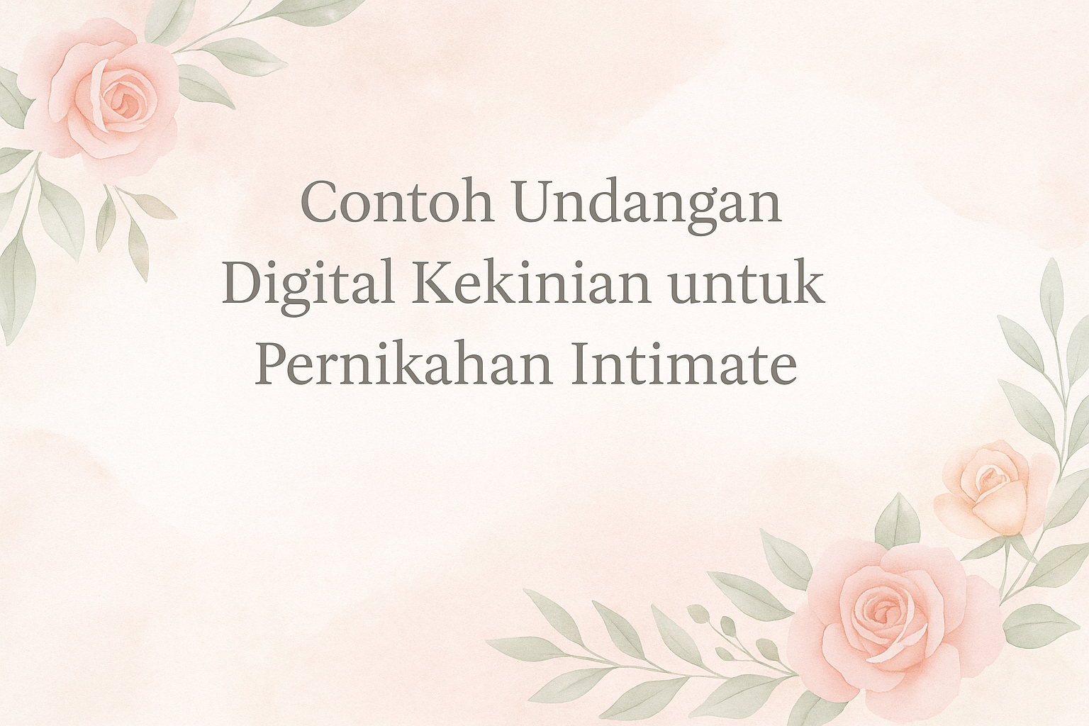 Contoh Undangan Digital Kekinian