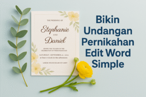 Undangan Pernikahan Edit Word Simple