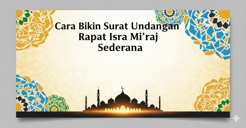 Surat Undangan Rapat Isra Mi'raj