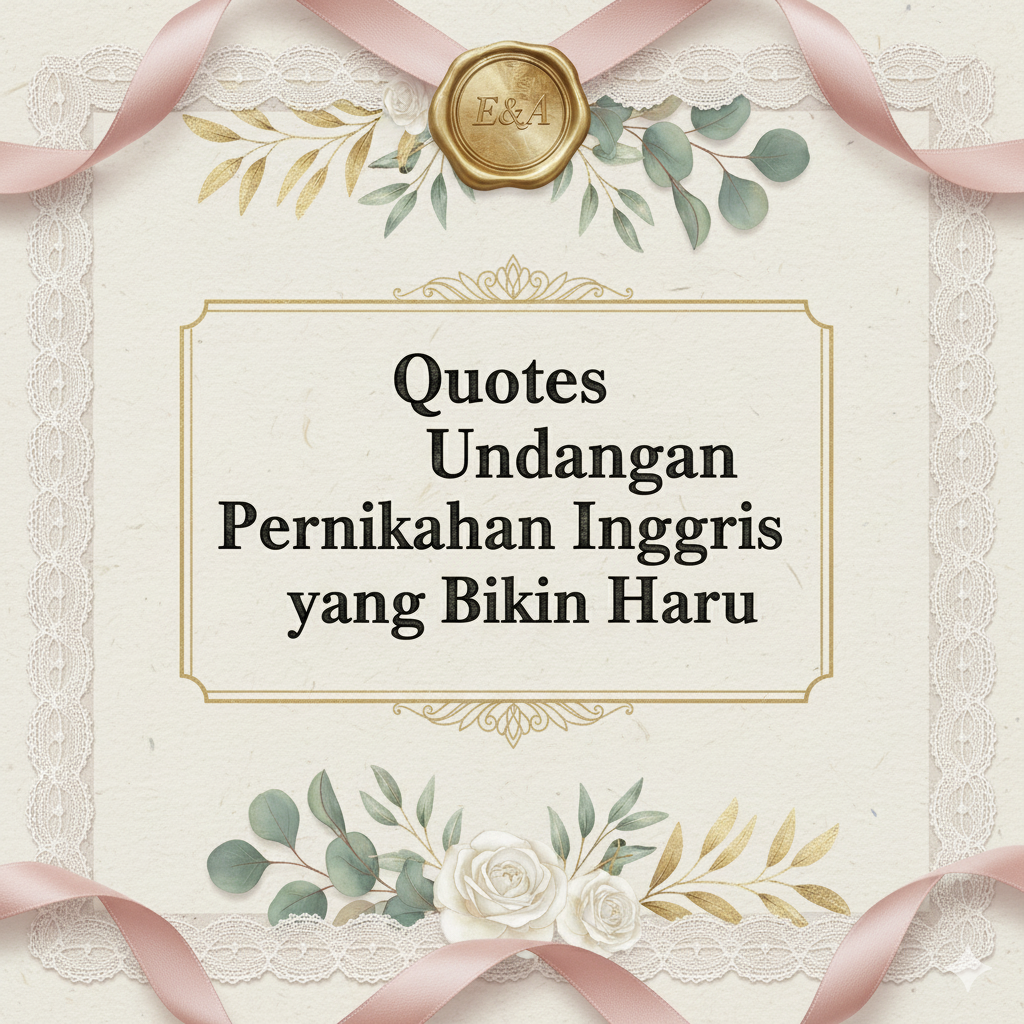 Quotes Undangan Pernikahan Inggris
