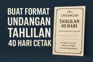 Undangan Tahlilan 40 Hari