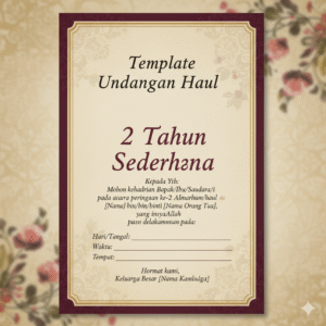 Undangan Haul 2 Tahun