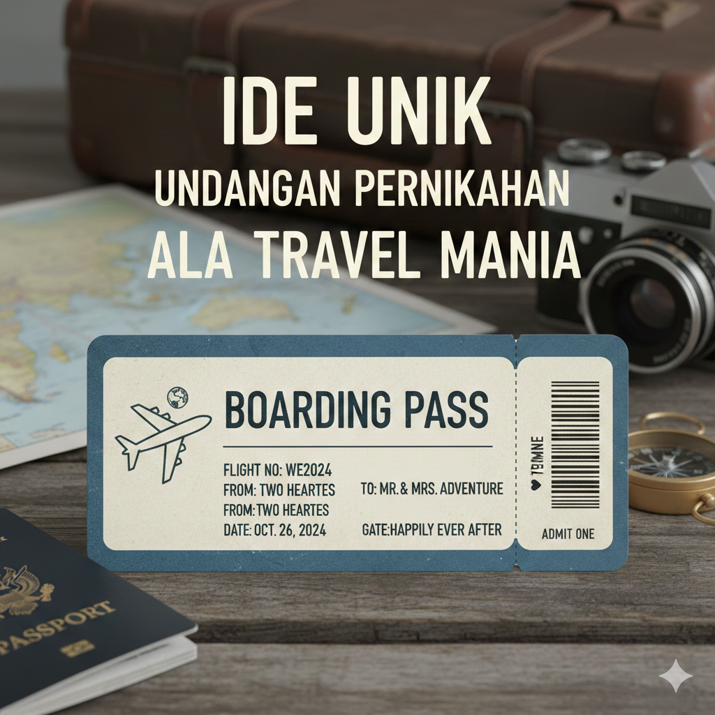 Undangan Pernikahan Boarding Pass