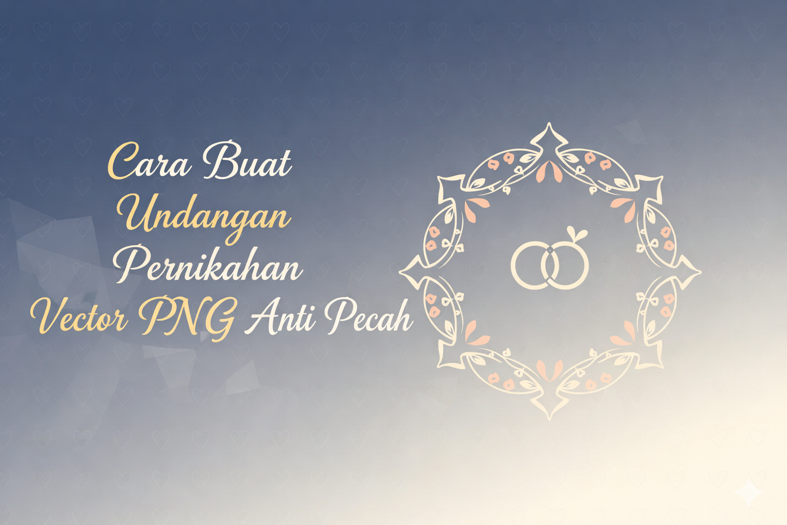 Undangan Pernikahan Vector PNG